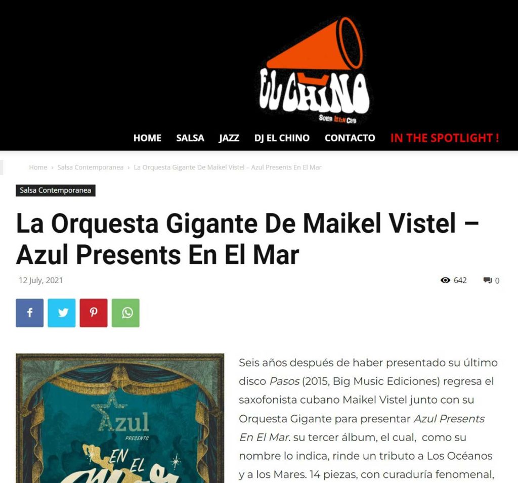Orquesta gigante Azul Presents En el Mar